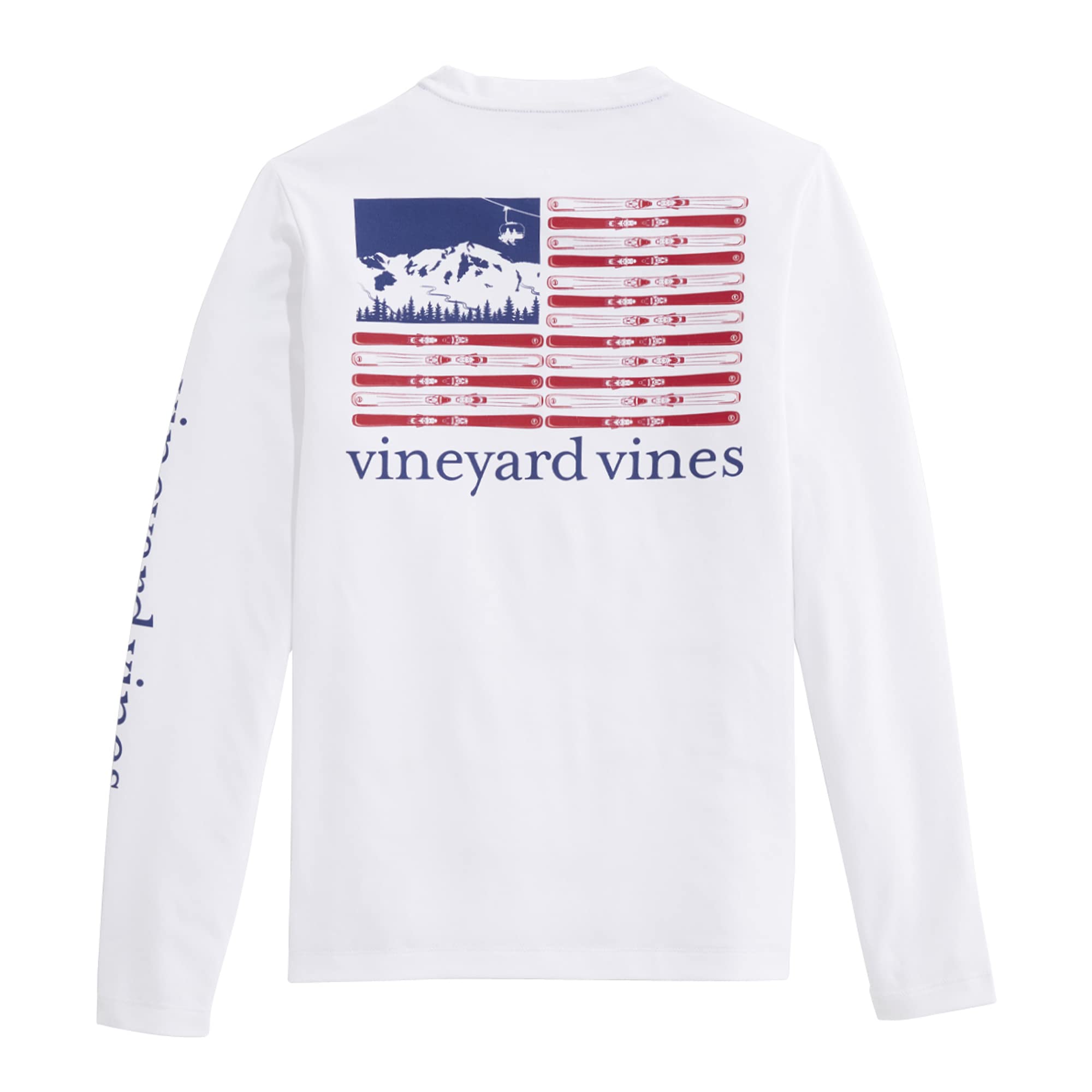 vineyard vines Boys' Ski Flag Long-Sleeve Harbor Performance Tee