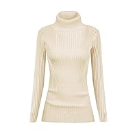 v28 Mock Neck Ribbed Sweaters for Women Cute Sexy Knitted Warm Fitted Fashion Pullover Sweater