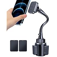[Upgraded 15in] TORRAS Magnetic Car Cup Holder Phone Mount Adjustable Gooseneck Cup Holder Phone Holder for Car Compatible with iPhone Samsung and All Cell Phones