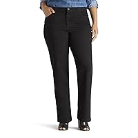 Lee Women's Plus Size Instantly Slims Classic Relaxed Fit Monroe Straight Leg Jean