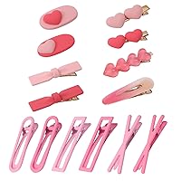 14pcs Pink Hair Clips for Women,Cute Women Hair Accessories Hair Barrettes Bobby Pins, Boho Fancy Hairpin Accessories Headwear Styling Tools, Gifts for Women Decorative