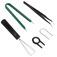 Motroce 5PCS Keycap Remover Tools Kit, with 2 Keycap Pullers, 2 Switch Pullers, 1 Tweezers Keycap and Switch Pullers, Tweezers Versatile for Laptops, More Ideal for Mechanical Keyboards