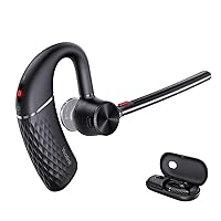 Yealink BH71 Bluetooth Earpiece, Wireless Headset with Noise Canceling Mic,10H Talk Time, Adjustable Ear Hook, Handsfree Earphones for Cell Phone, Driving, Office Work (USB Dongle Not Included)