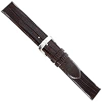 17mm Di Modell Brown Genuine Cairo Teju Lizard Unstitched Shiny Watch Band Reg