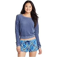 Aeropostale Womens Super Soft Sweatshirt, Blue, Small
