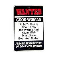 Treasure Gurus Wanted Good Woman Tin Sign Metal Bar Wall Plaque