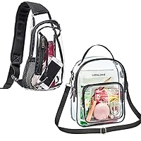Edraco Clear Stadium Approved Bag, Clear Sling Bag with Clear Crossbody Bag, for Stadium, Work or Concert