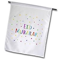 fl_202078_2 EI'd Mubarak Happy EI'd Blessing After Ramadan Islamic Muslim Garden Flag, 18 by 27