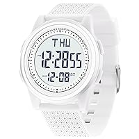 Mens Digital Sports Watch with Stopwatch Alarm Calendar, Waterproof Ultra-Thin Big Face Dual Time Wrist Watches Watch for Men Women