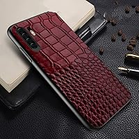 Crocodile Print Leather Case for Huawei P50 Pro P30 P20 P40 Lite Mate 40 Pro P Smart 2021 Y8P Cover for Honor 50 20 Pro 10 20i 10i 8X 9X,red,for Huawei P20