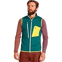 Ortovox Men’s Fleece Grid Vest, High Alpine Quick Drying Zip Up Vest with Merino Wool for Skiing, Climbing & Mountaineering
