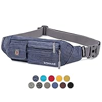 Crossbody Fanny Pack for Women Men:Small Runners Belt Bag with Adjustable Strap - Fashion Water Resistant Waist Bag, Mini Bum Bag Pouch Bag for Running Travel Hiking Carrying All Phones,By ZOMAKE