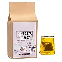 Chinese Tu Chung Tea, 30 Count Eucommia Male Flower Ginseng Tea Healthy Tea Man Gift