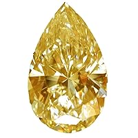 Loose Moissanite Diamond Stone (Pear Cut 1.13 Ct VVS1 Fancy Golden Yellow Color)