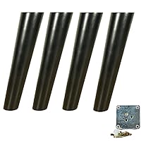 Furniture Legs,4 Solid Woodniture Legs,Obliquetapered Replacementniture Feet,Sofa Legs,For Cabinet Tv Stand Ottoman,Mounting Plate,Screws,Floor Protector Pads,Ideal for Keep in Placen/30Cm/