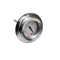 2225-20 Stainless Steel Bi-Metals Industrial Flange Mount Thermometer, 200 to 1000 Degrees F Temperature Range