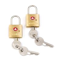 Samsonite Travel Sentry 2-Pack Key Locks, Brass