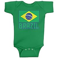 Threadrock Unisex Baby Flag of Brazil Bodysuit