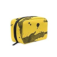 Black Watercolor And Ink Paint Splatter Printing Cosmetic Bag with Zipper Multifunction Toiletry Pouch Storage Bag for Women