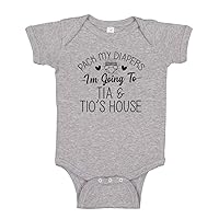 I'm Going To My Tia and Tio's House Baby Bodysuit One Piece Or Toddler Shirt Spanish Funny Niece Nephew Gift