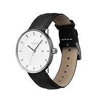 Nordgreen Philosopher Scandinavian men's watch in anthracite with white dial and interchangeable 40 mm strap
