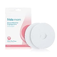 Frida Mom Breast Pads, Reusable Breast Mask for Engorgement, Made with Cabbage, Jasmine, & Sage, Breastfeeding Essentials, 2 Sheet Masks
