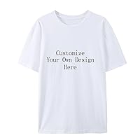 Custom T Shirt, Men Customized T Shirts, Personalized Your Own Design Image T Shirt for Husband Kids Family