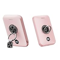 iWALK Magnetic Power Bank 10000mAh Magnetic Portable Charger 6000mAh [Pink*2]