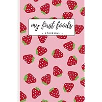 Blank Food Journal: Baby’s Food Journey, Baby Lead Weaning (BLW Logbook), Strawberries, 100 Pages, 6 x 9’’ (15 x 23 cm), weekly overview + recipe pages + note space