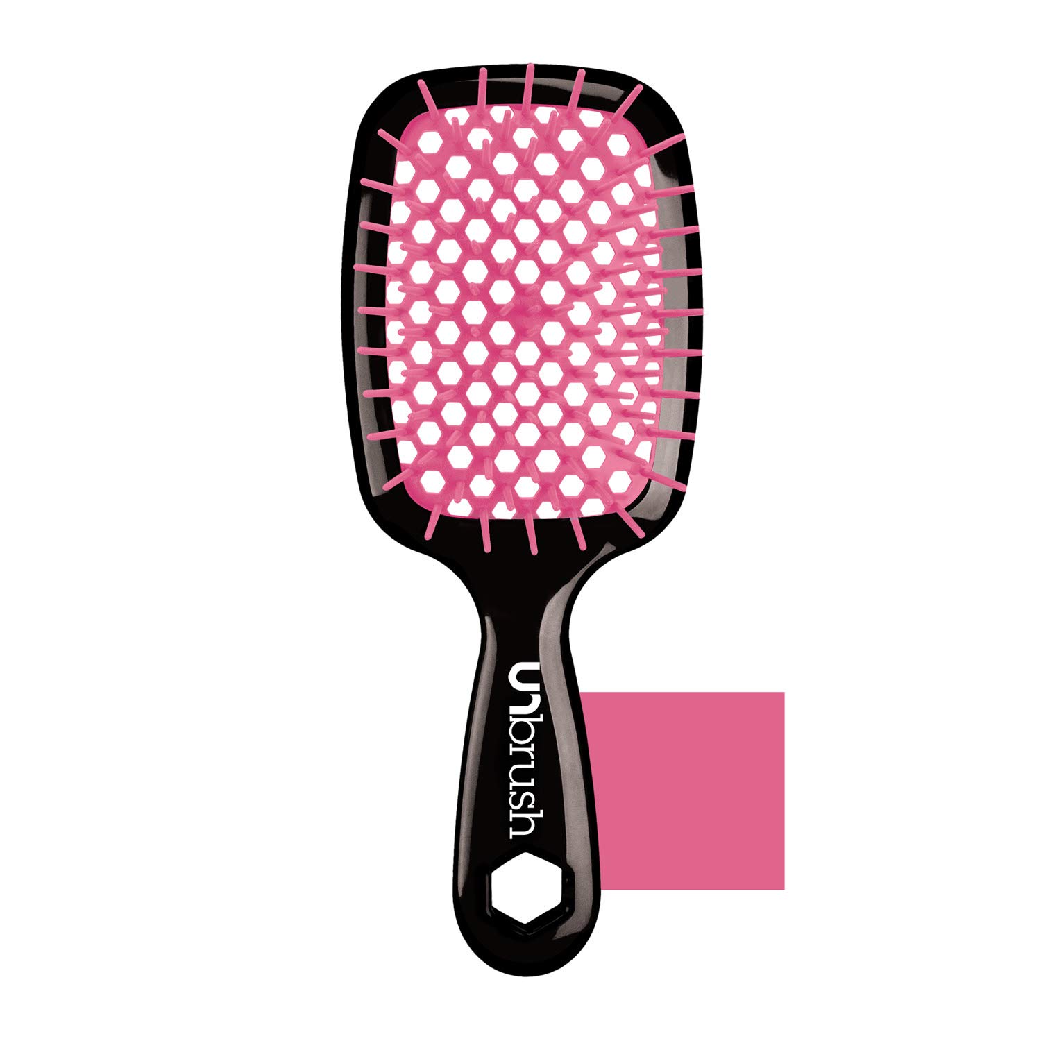 FHI HEAT Unbrush Wet & Dry Vented Detangling Hair Brush, Pink