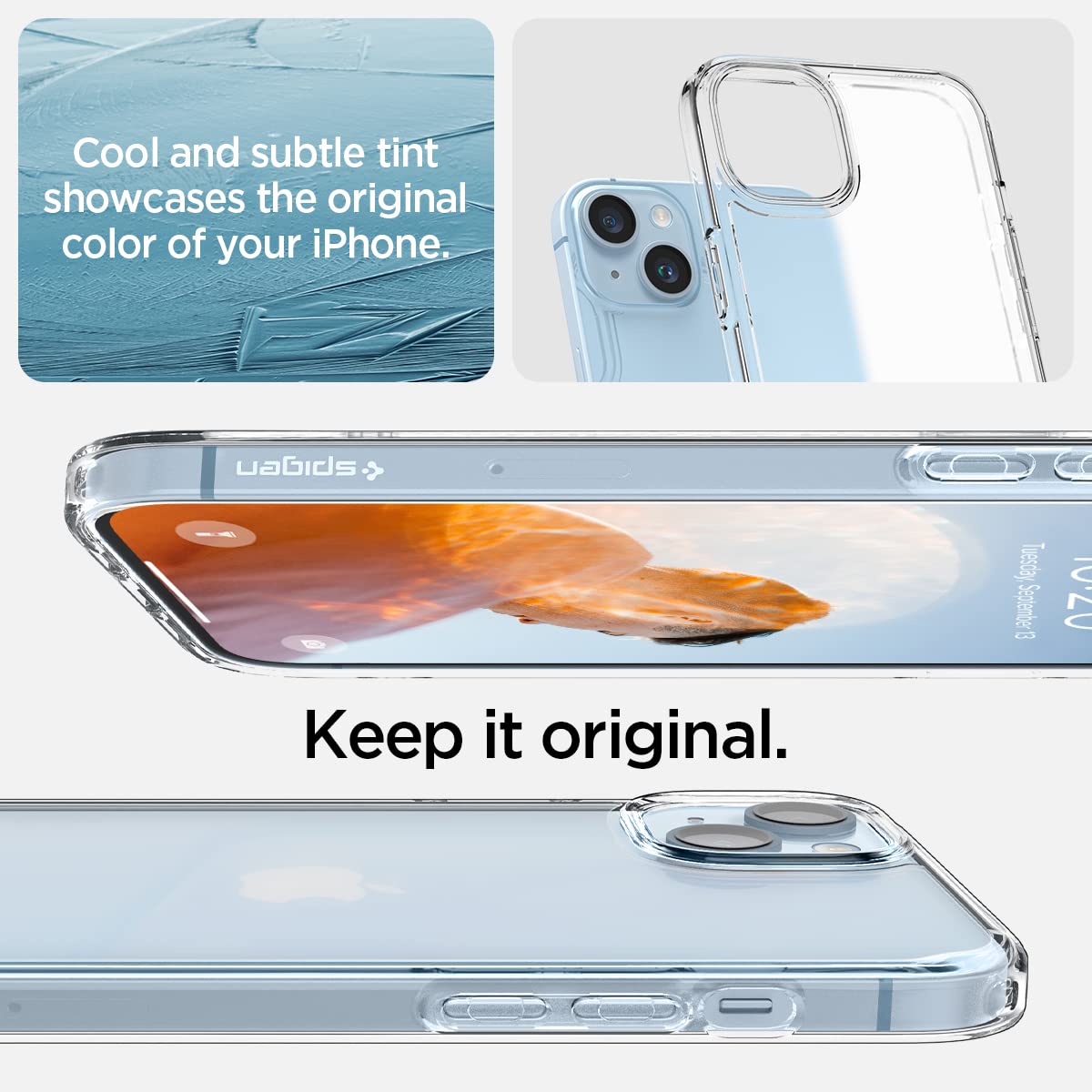 Spigen Ultra Hybrid [Anti-Yellowing Technology] Designed for iPhone 14 Case (2022) - Frost Clear