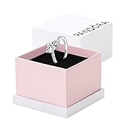 Pandora Double Heart Sparkling Ring - Sterling Silver Ring for Women - Mother's Day Gift - Sterling Silver with Clear Cubic Zirconia - With Gift Box