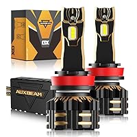Auxbeam H11 Light Bulbs, The GOAT 2024 F22-GX Series 120W 800% Brightness Upgrade H9 H8 Bulbs, 6500K Cool White H11 H8 H9 Bulb for Halogen Replacement Fog Light Bulbs, Canbus Ready