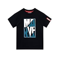 Boys Avengers T-Shirt Kids Short Sleeve Top Black 14