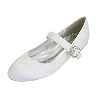 Womens Guest Wedding Shoes Comfort Flats Bridesmaid Shoes Mary Jane Bridal Wedding Round Toe 1.5CM Flat Sandals