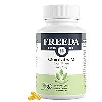 Freeda Multivitamin – Quintabs-M Iron Free – Kosher Multi Vitamins Supplements for Women Health - Men’s Vitamins for Men Health - Multivitamins for Men & Women Adult Vitamins Multivitamin (250)
