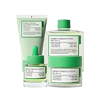 Fully Green Tomato Pore Care Starter KIT Elasticity Boosting, Skin Moisturization, Soothing, Pore Minimizing Set