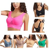 3PC Sports Bras for Women, Mesh Breathable Yoga Bra with Elastic Straps, Push-up Fitness Underwear, Lady Beauty Vest