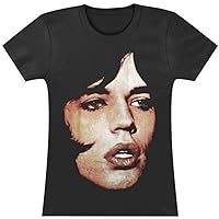 Rolling Stones Mick Jagger Portrait Juniors Fit Womens T-Shirt