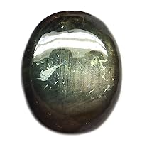 5.11 Ct. Natural Oval Cabochon Black Star Sapphire Thailand Loose Gemstone