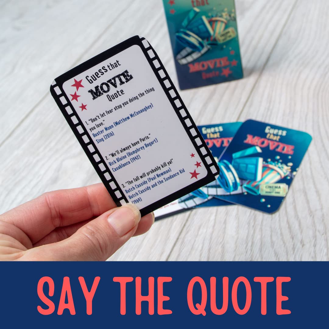 Boxer Gifts Guess That Movie Quote Quiz | Fun Film Themed Trivia Party/Family Game