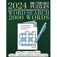 Big Themed Puzzles Word Search For Adults (2000 WORDS): Comfortable and Easy-to-Read Word Search Book for Adults, Stress-Relieving & Large Print Puzzles for Enjoyment and Relaxation