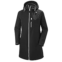 Helly Hansen Women's Long Belfast Lightweight Waterproof Windproof Breathable Raincoat Jacket with Hood