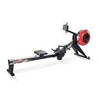 Stamina X AMRAP Rower Machine with Smart Workout App - Foldable Rowing Machine with Dynamic Air Resistance for Home Gym Fitness - Up to 300 lbs Weight Capacity