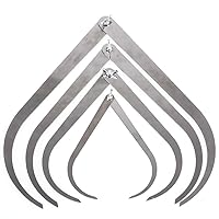 COMIART Bent-Leg Stainless Steel Caliper Clay Sculpture Ceramic Measuring Pottery Tools Set 12