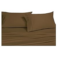 Royal Hotel Bedding Top-Split-King: Adjustable King Bed Sheets 4PC Solid Taupe 100% Cotton 600-Thread-Count, Deep Pocket