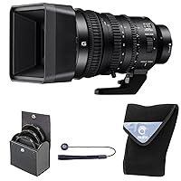 Sony E PZ 18-110mm f/4.0 G OSS Lens, Black, Bundle with 95mm Digital Essentials Filter Kit and 19x19 Lens Wrap