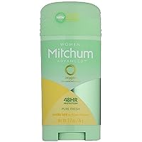 Mitchum For Women Advanced Control Anti-Perspirant Deodorant Invisible Solid Pure Fresh 2.70 oz (Pack of 2)