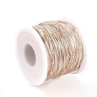 Rose Gold Plated Brass Beading Snake Chain for Jewelry Making - 0.6mm x 0.7mm