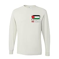 Free Palestine Flag Pocket ONLY Mens Long Sleeves